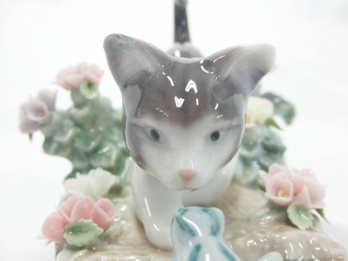 リヤドロ LLADRO 1442 猫 ねこ ネコ 蛙 かえる カエル にらみ合い