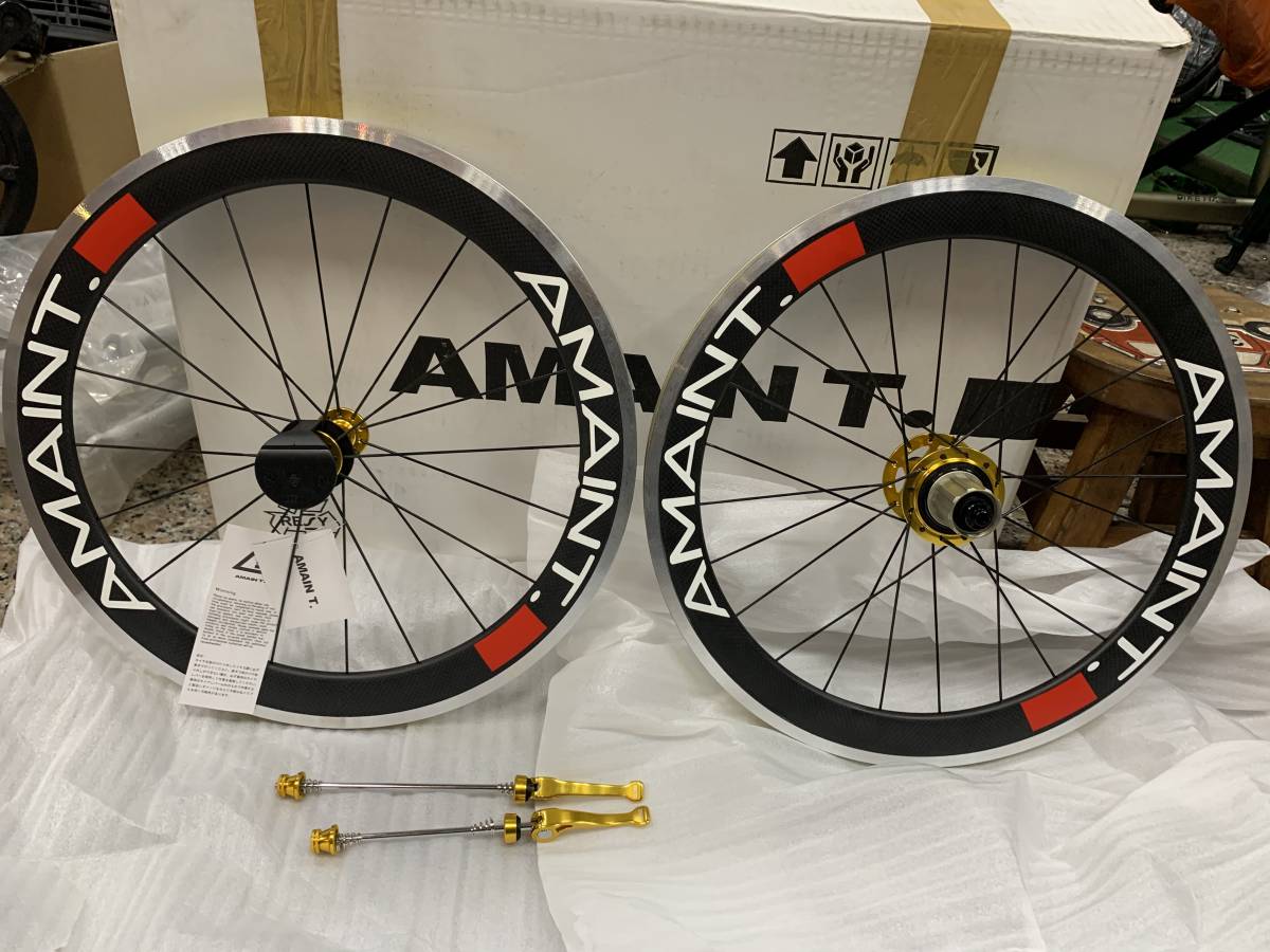 充実の品 AMAINT 新品 C4 リム高40mm 406用 20インチ カーボンホイール