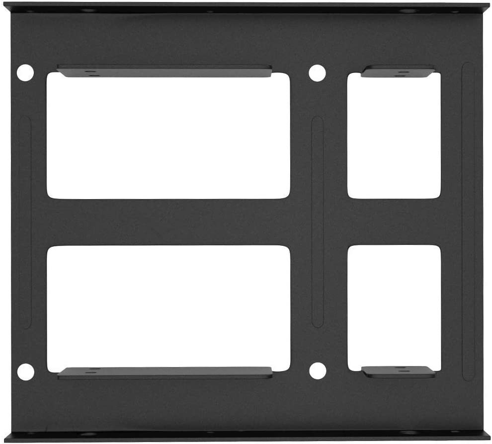 新品 HDD・SSD 2段階取り付け可能の変換フレーム 3.5″～2.5″増設用 SSD変換ブラケットアダプター 2x2.5インチ ネジセット付き 2台セット_画像4