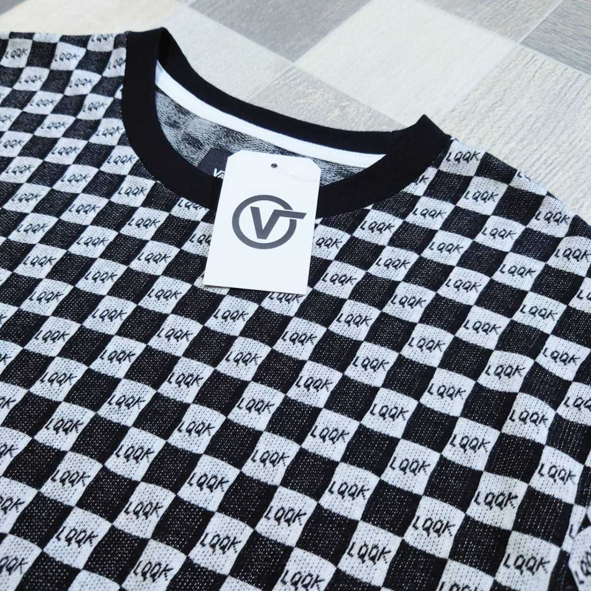 VAULT VANS × LQQK STUDIO ジャガード チェッカーフラッグ ロゴ Tシャツ L 新品_画像4