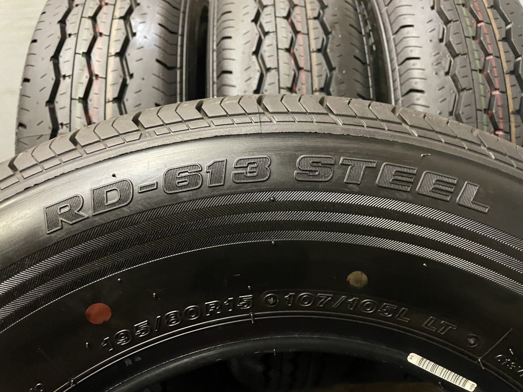 新車外し BS RD-613 STEEL 195/80R15 107/105L LT 15インチ 夏タイヤ 4