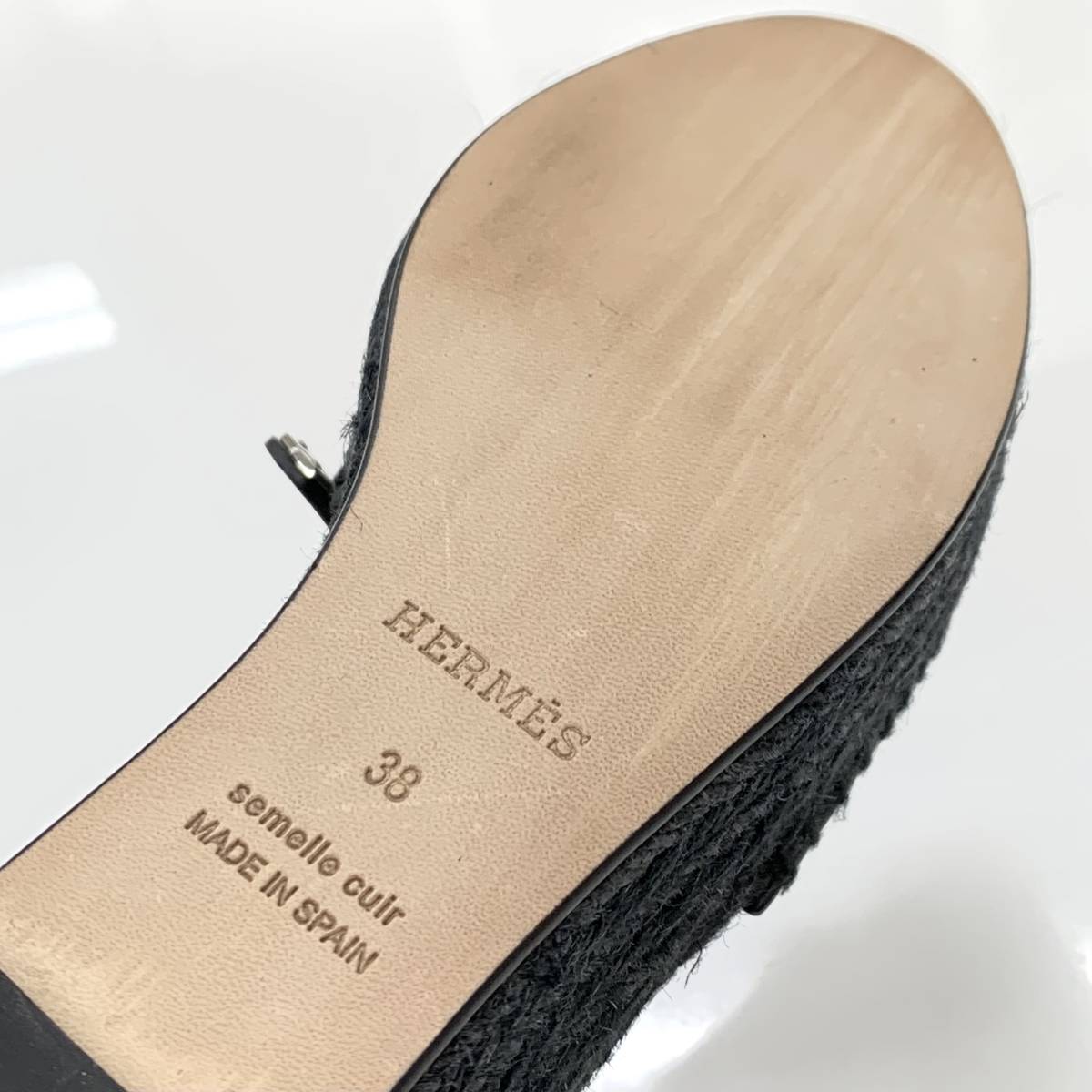 4525 未使用 エルメス ティヴォリ レザー エスパドリーユ ケリー金具
