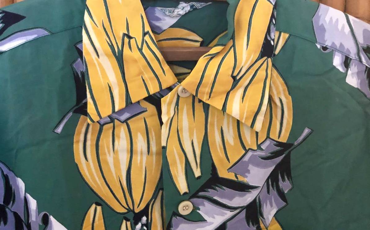 1950s ビンテージ アロハシャツ Made in Hawaii バナナリーフ S_画像3