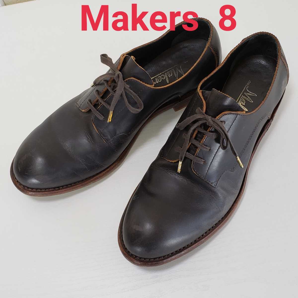  beautiful goods *Makersmei The Cars plain tu leather shoes / casual (8) black /. black series 