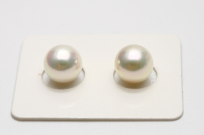 ランキング第1位 アコヤ真珠パールペアルース　9.0-9.5mm　ホワイトピンクグリーンカラー 真珠