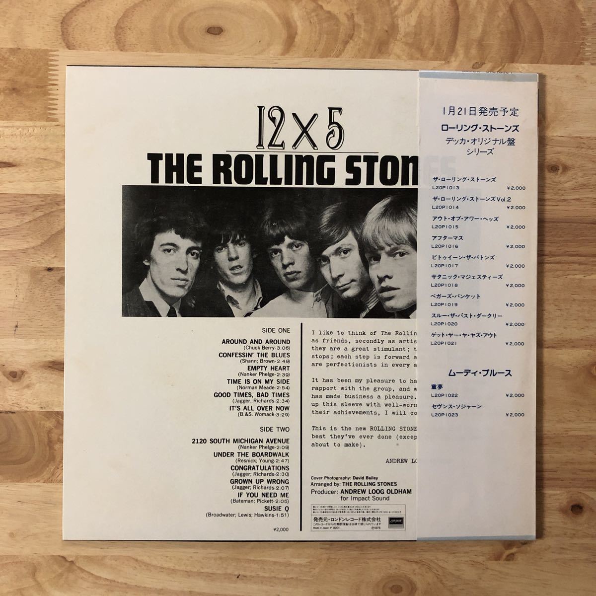 LP THE ROLLING STONES ローリング・ストーンズ/12 x 5[国内盤:帯:解説