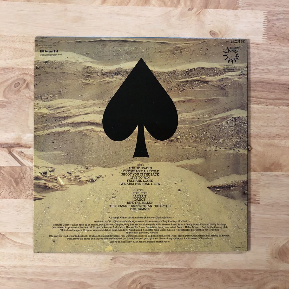 LP MOTORHEAD/ACE OF SPADES[UKオリジナル:BRONZE:Made in Great
