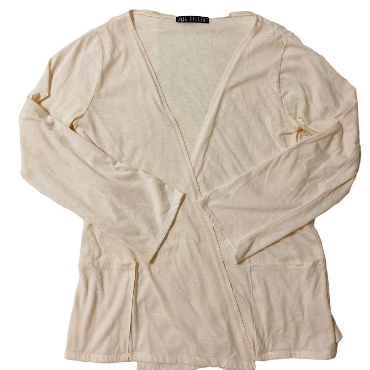 H0128 NIL GALLERY ニルギャラリー カーディガン 長袖 クリーム