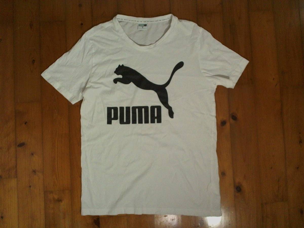 ★微難有★プーマ★PUMA★プリント コットン半袖Tシャツ XL 白 ホワイト　_画像1