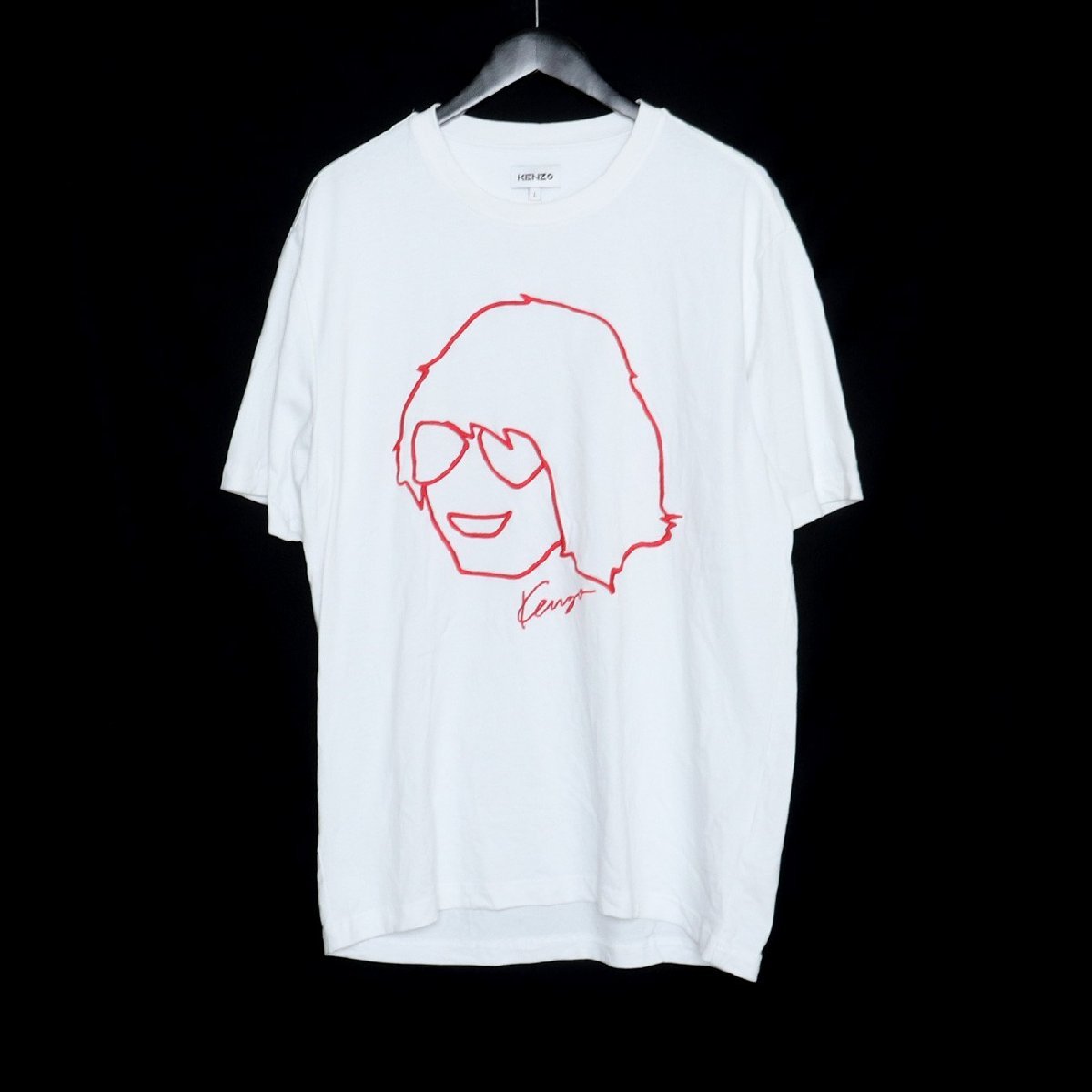  Kenzo KENZO Logo T-shirt short sleeves cut and sewn L size white s/s tee t-shirts