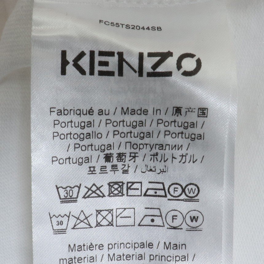  Kenzo KENZO Logo T-shirt short sleeves cut and sewn L size white s/s tee t-shirts