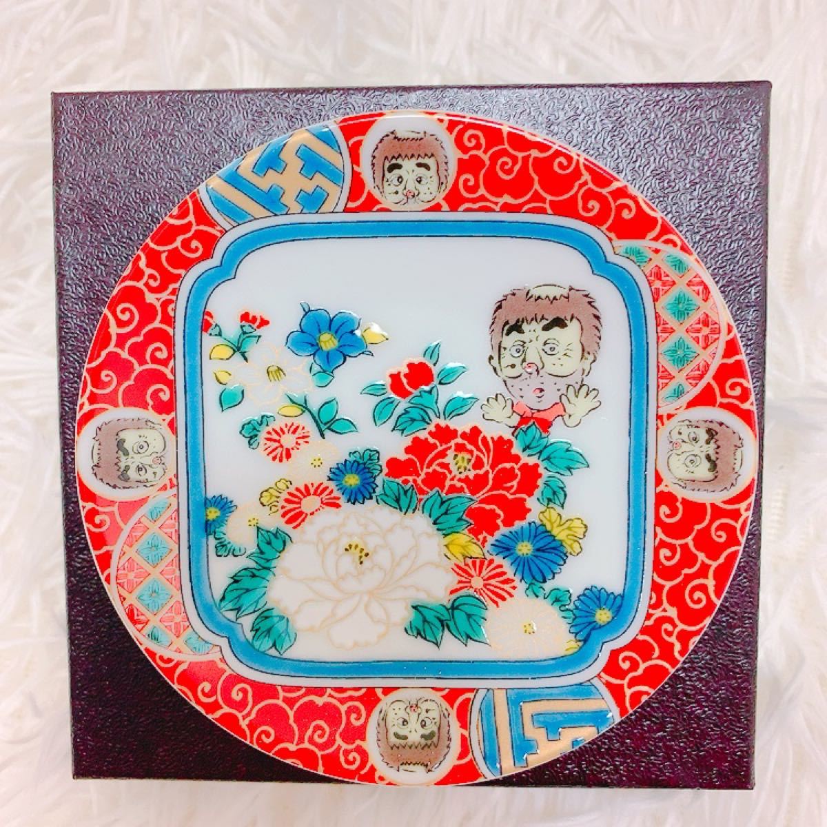 志村けん 大爆笑展 九谷焼豆皿 しょう油皿 ひとみばあさん バカ 志村けん 大爆笑展 九谷焼豆皿 しょう油皿 ひとみばあさん バカ