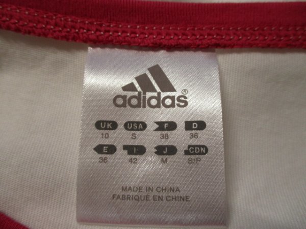 ●　adidas アディダス　● 　半袖Tシャツ　■　レディース　M　ピンク（20725）_画像4