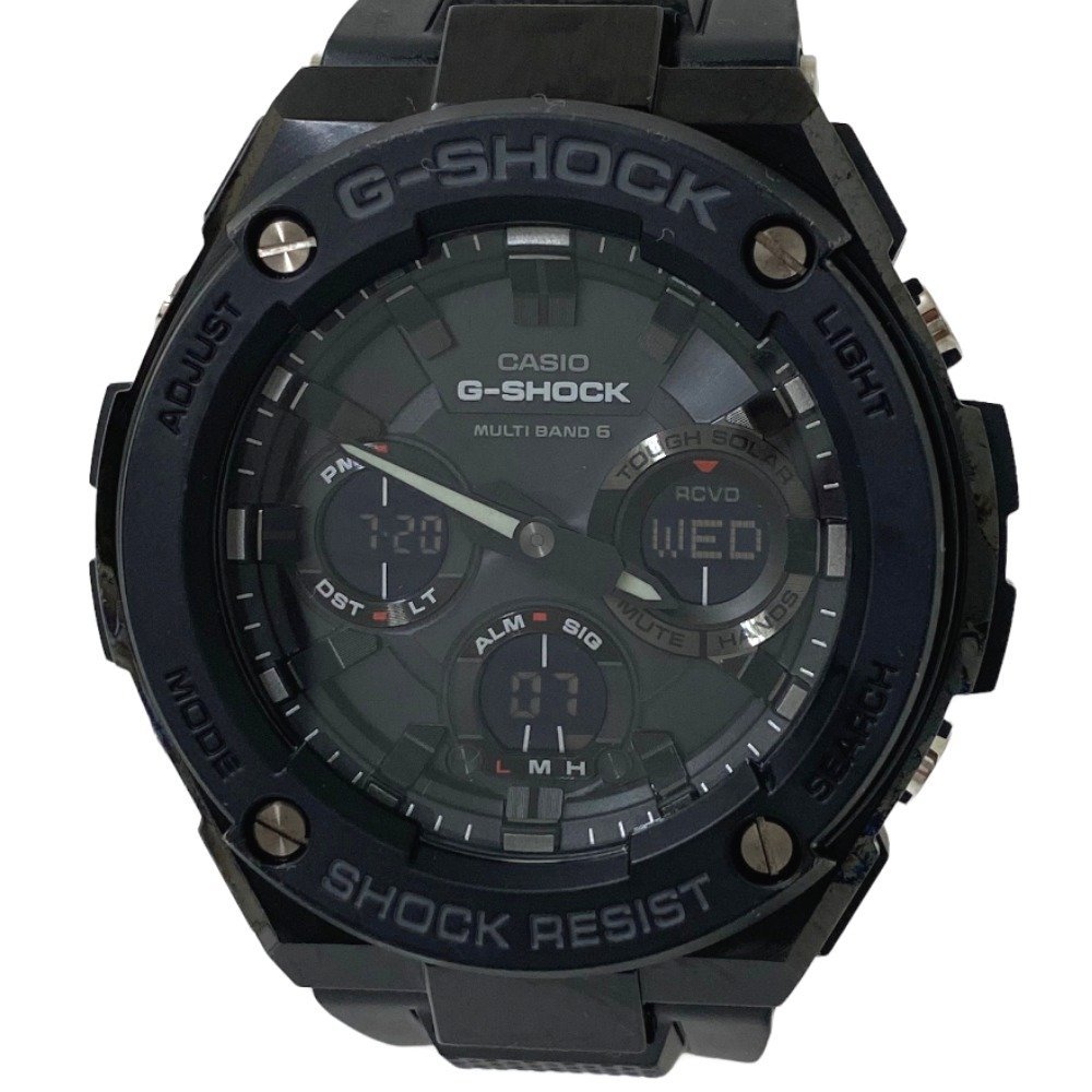 【送料無料】CASIO カシオ 腕時計 G-SHOCK G-STEEL Gショック Gスチール GST-W100G-1BJF タフソーラー電波時計 超美品・【Ae449421】
