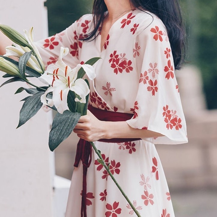 夏 新作 帯付き 桜柄 花柄 ワンピース ロング 個性的 L|Yahoo 夏 新作 帯付き 桜柄 花柄 ワンピース ロング 個性的 L|Yahoo