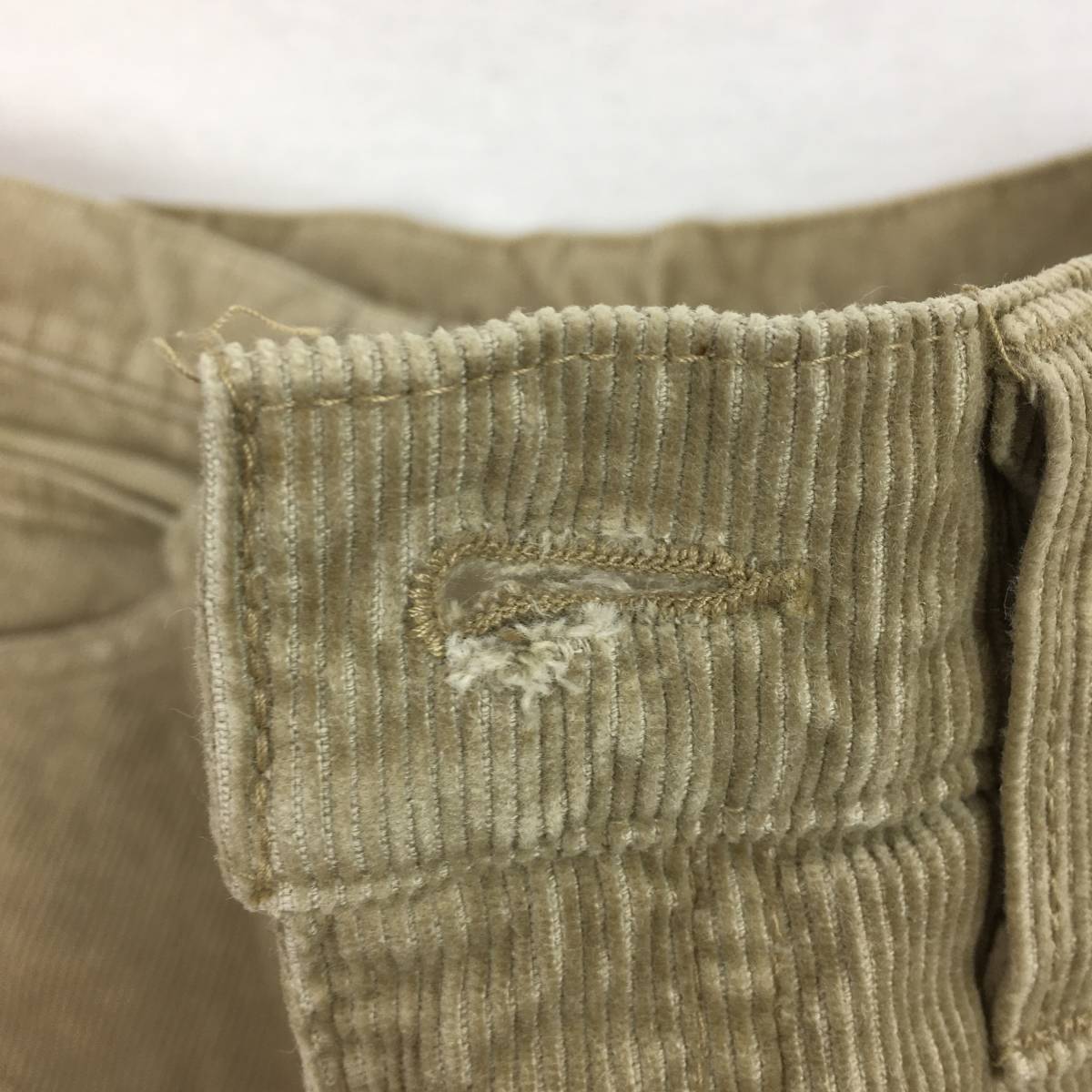 【90s】Levi's リーバイス 517-1523 517-15 日本製 91年 コーデュロイ W33 L34 ブーツカット パンツ 白タブ_トップボタンホール下に擦れあり