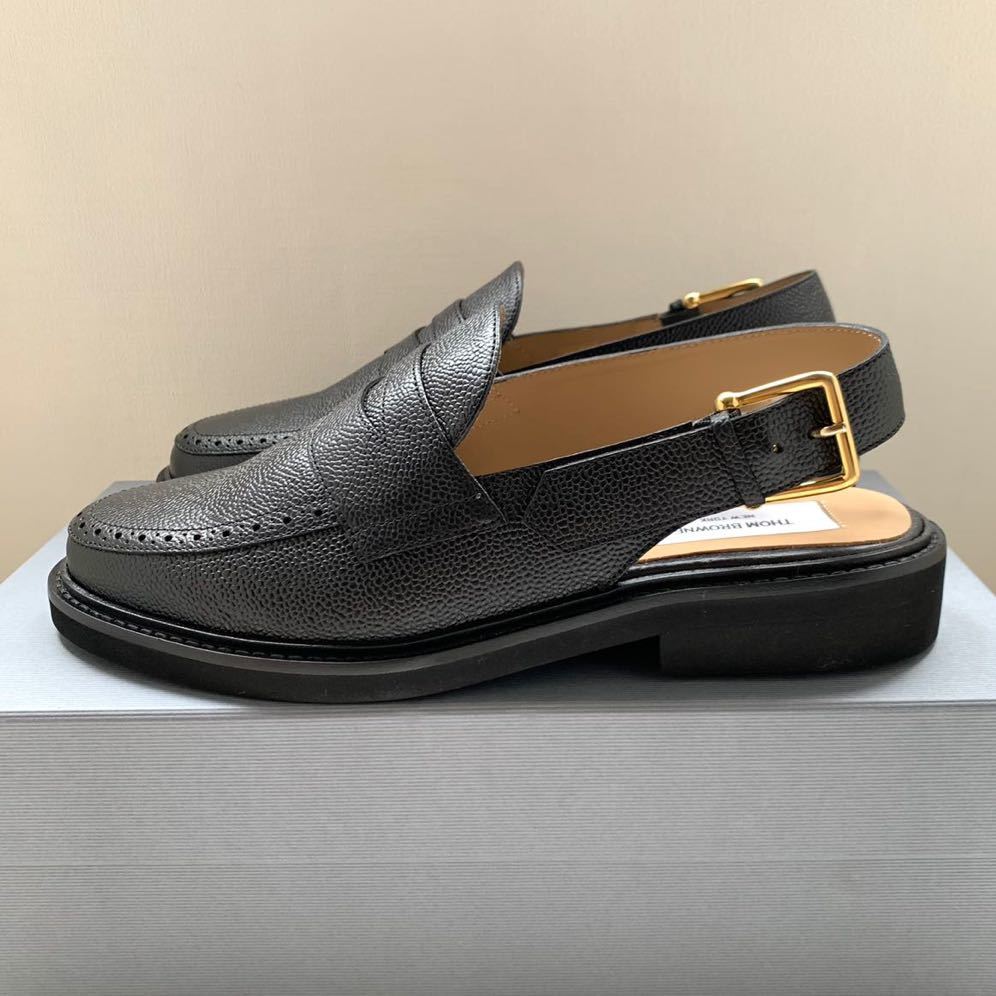 新品 トムブラウン THOM シューズ サンダル 黒 メンズ BROWNE ペニー