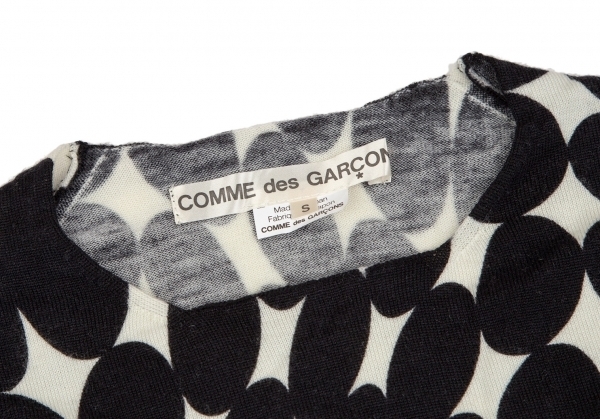 コムデギャルソンCOMME des GARCONS 斜行ドットウールニットセーター オフ黒S 【レディース】_画像4