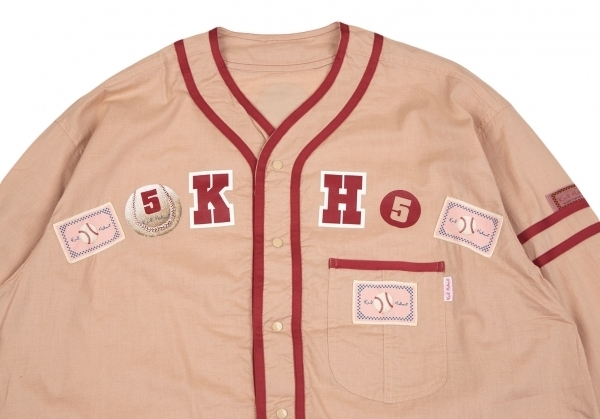 Karl hell mKarl Helmut cotton bachi Baseball shirt pink red M [ men's ]