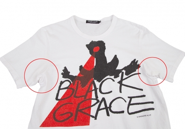 アンダーカバーUNDERCOVER MAGAZINE ALIVE限定 BLACK GRACEロゴTシャツ 白S 【レディース】_画像2