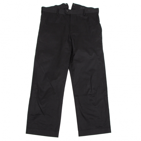 激安正規品 ワイズY's 【レディース】 黒3 コットンサスペンダーボタンストレートパンツ その他 激安正規品 ワイズY's 【レディース】 黒3 コットンサスペンダーボタンストレートパンツ その他