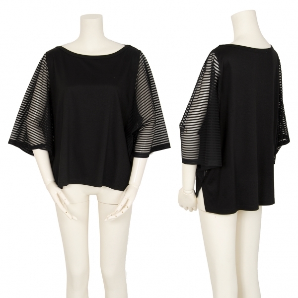 国内在庫】 イッセイミヤケISSEY MIYAKE シースルーボーダー切替