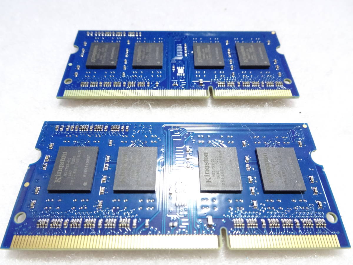 美品 ノートPC用 メモリー Kingston DDR3L-1600 PC3-L12800S 1枚4GB×2枚組 合計8GB 両面チップ 動作検証済 1週間保証_画像5