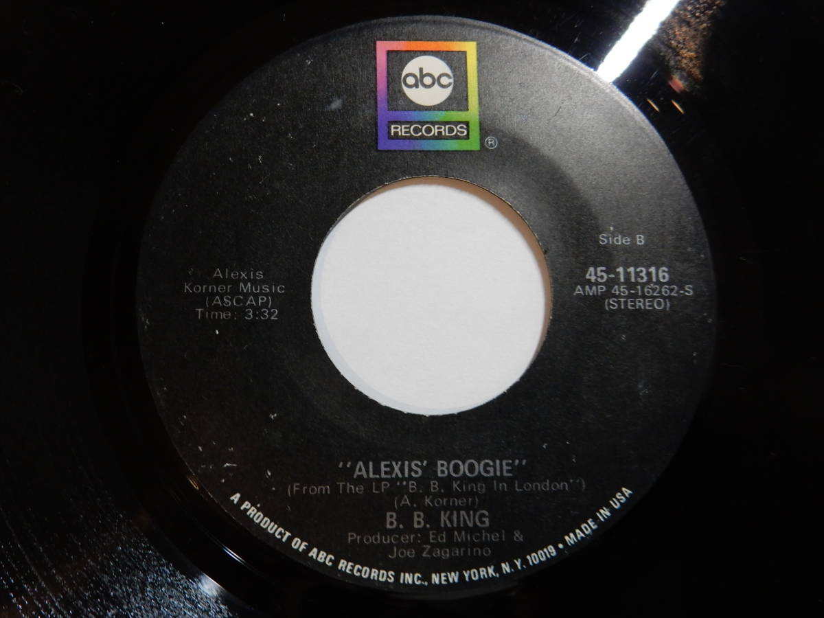 B.B. King Ain't Nobody Home / Alexis' Boogie ABC US 45-11316 200184 SOUL ソウル レコード 7インチ 45_画像2