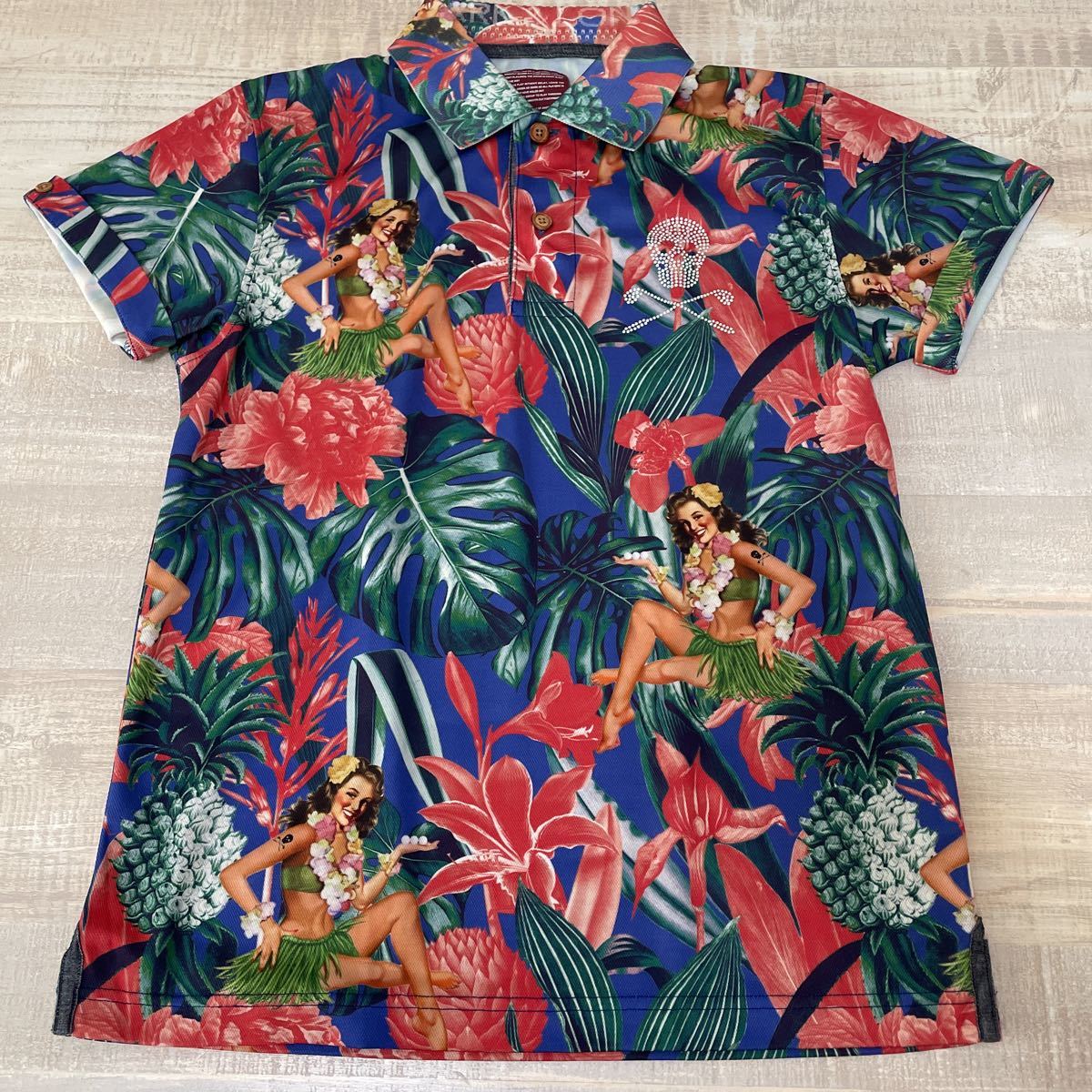 美品 MARK&LONA ポロシャツ M リゾート柄 メンズ holdmeback.com
