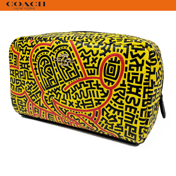 COACH コーチ x ディズニー x キースヘリング コラボ アウトレット ポーチ ミッキーマウス コスメティック ケース C7436 新品_画像2