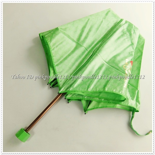 ◆セリーヌ UV加工 晴雨兼用 傘 3段 折り畳み 「日傘 & 雨傘」未使用◆ ハート 黄緑◆