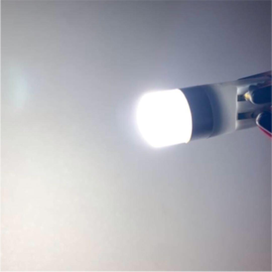 T10 LED ルームランプ ナンバー灯 純正球交換用 ウエッジ球 ホワイト 6個セットの画像3