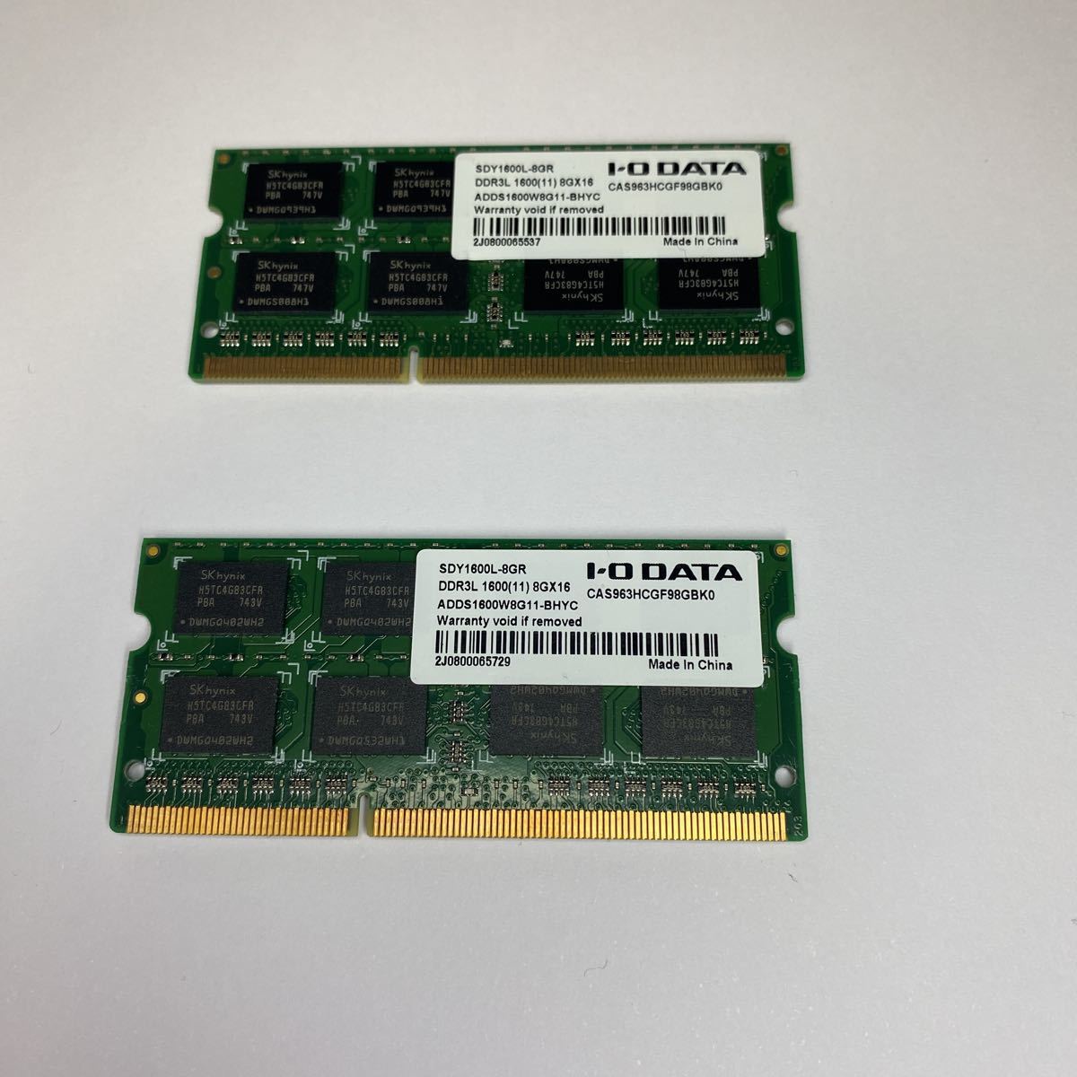 I-O DATA PC3L-12800(DDR3L-1600)対応ノートPC用メモリー 8GB SDY1600L-8GR 通販 