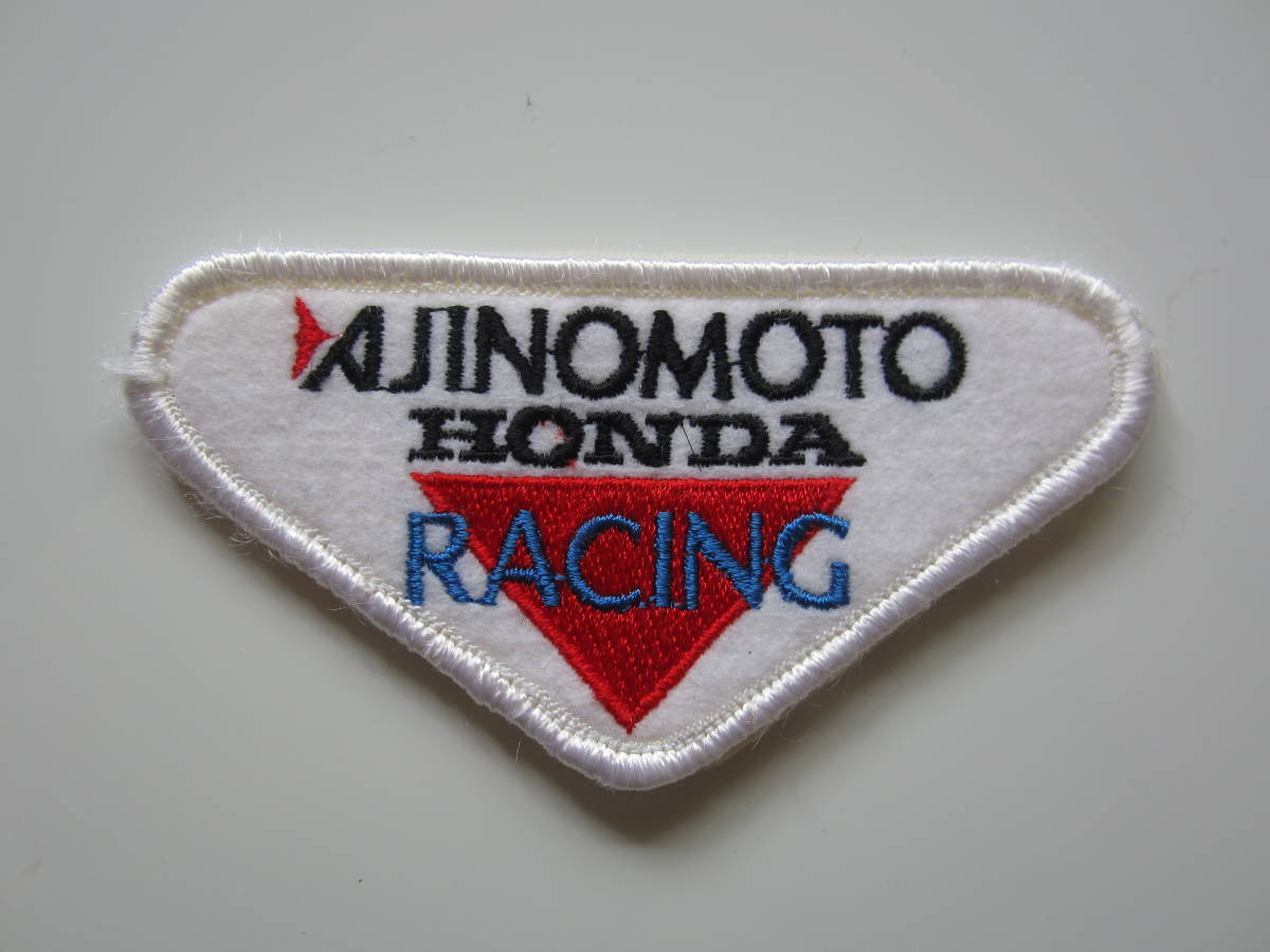 AJINOMOTO HONDA 味の素 ホンダ レーシング ベルクロ付き マジックテープ ロゴ ワッペン/自動車 ステッカー カー用品 整備 作業着 97_画像3