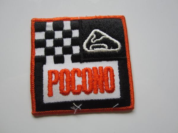 ビンテージ POCONO ポコノ レーシング チェッカーフラッグ ロゴ ワッペン/デッドストック レーシング F1 自働車 カスタム アメリカ 58_画像3