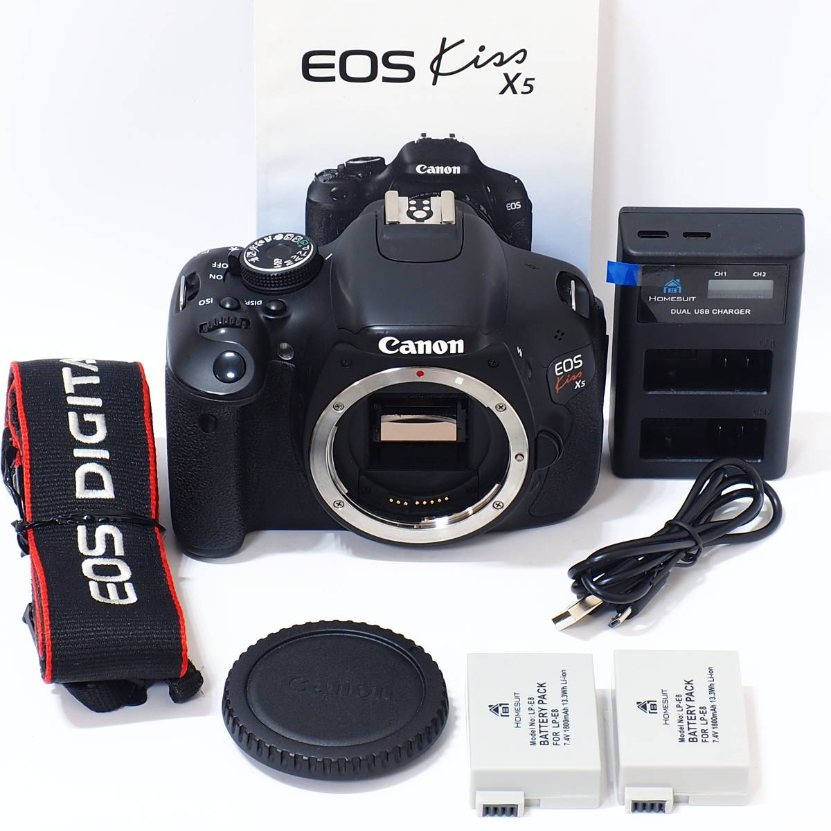 Canon EOS Kiss X5 Body APS-C 1800万画素 EF/EF-S Mount Single-Lens Reflex Digital Camera 撮影テスト確認済 コンディション良好 ！