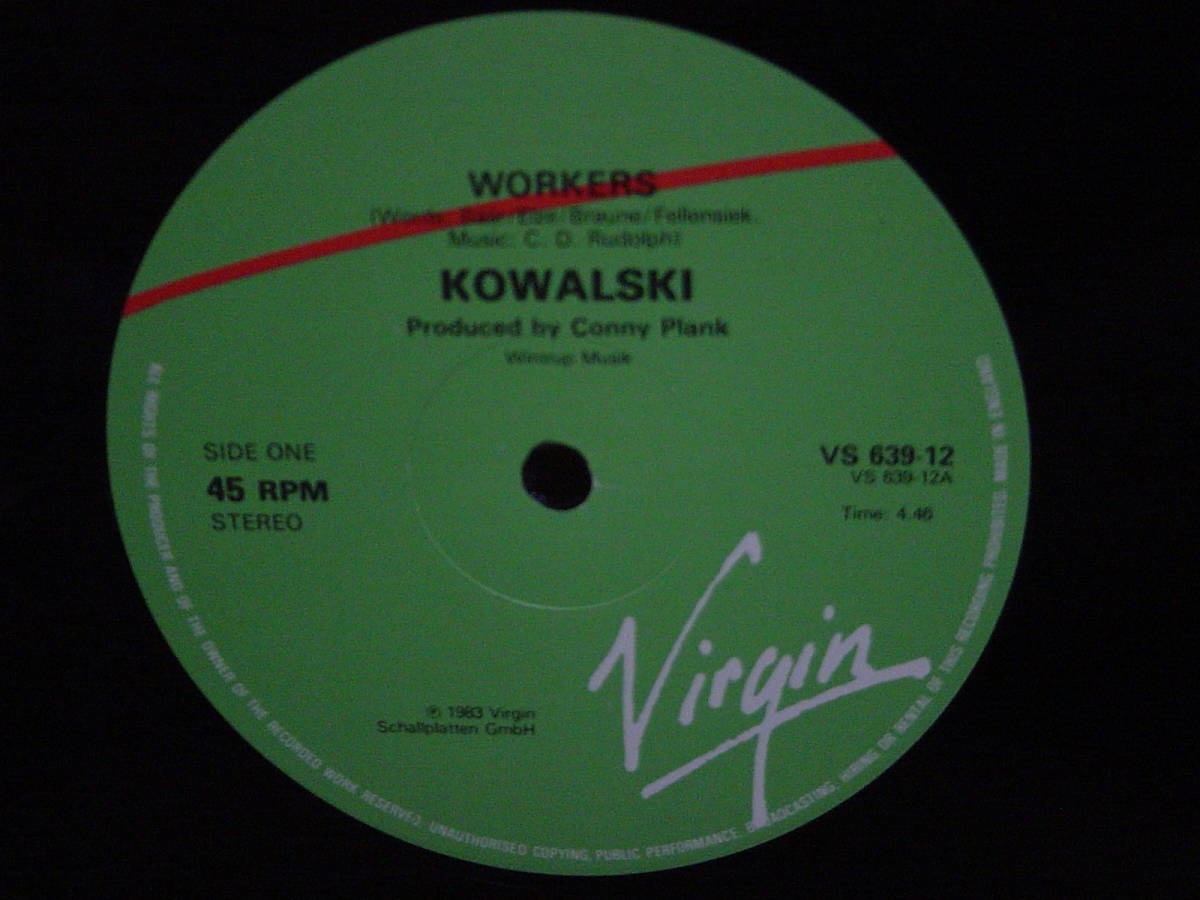 12”[NW] Conny Plank プロデュース KOWALSKI WORKERS コワルスキー_画像2