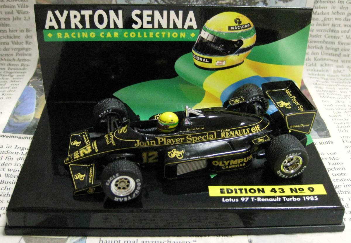 ★激レア絶版★Minichamps PMA*1/43*1985 Lotus Renault 97T #12 JPS*Ayrton Senna*セナコレNo.9
