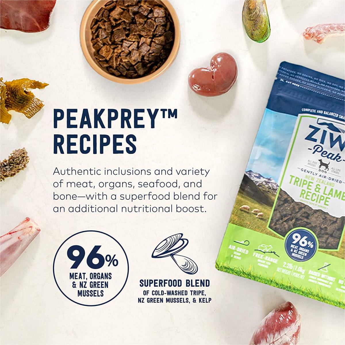 ジウィピーク ドッグフード トライプ&ラム 2.5kg Ziwi Peak 3