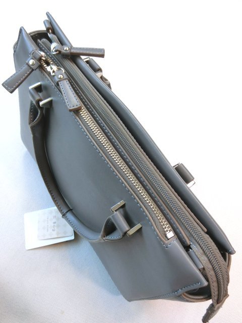 ■トランスワーク【美Bag】4層ハンドバッグ ショルダーストラップ付 グレー■_画像8