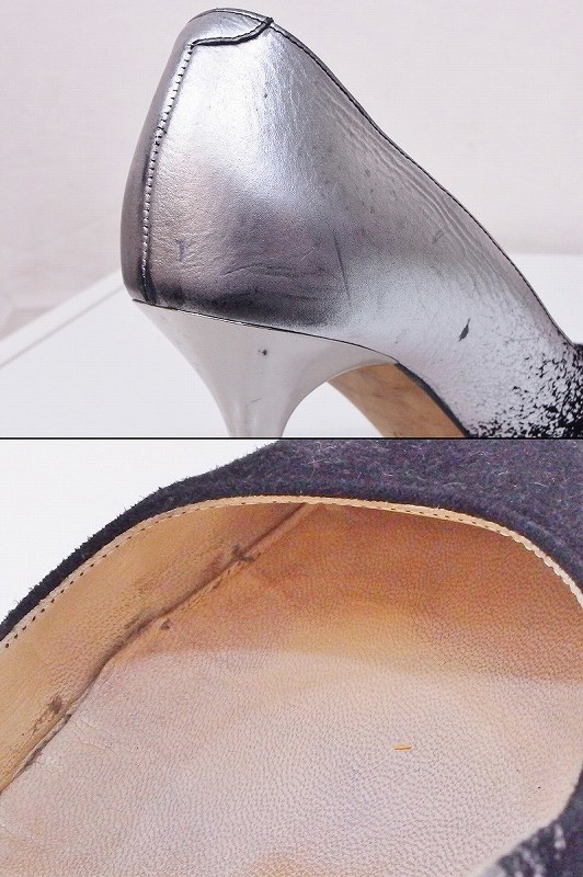 お買得!ジミーチュウ JIMMY CHOO スエード×メタリック レザー お買得!ジミーチュウ JIMMY CHOO スエード×メタリック レザー