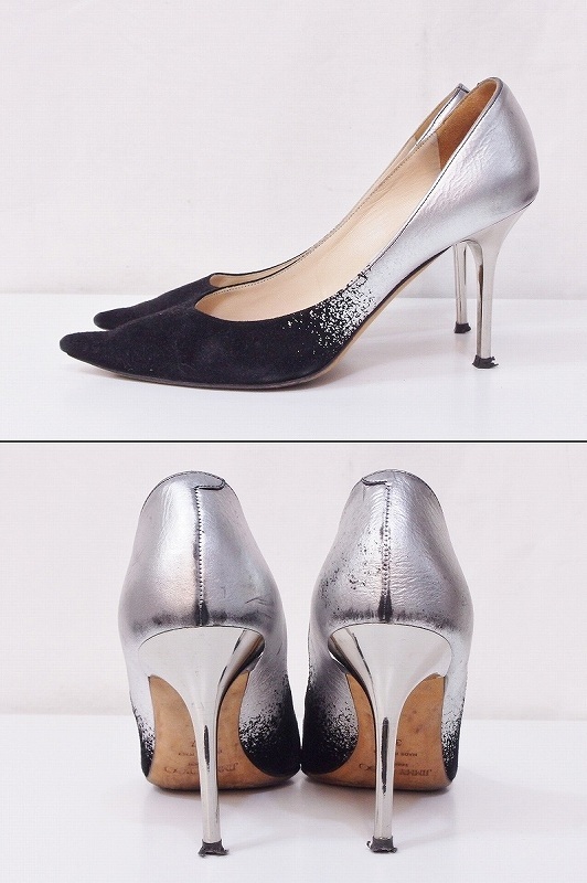 お買得!ジミーチュウ JIMMY CHOO スエード×メタリック レザー お買得!ジミーチュウ JIMMY CHOO スエード×メタリック レザー