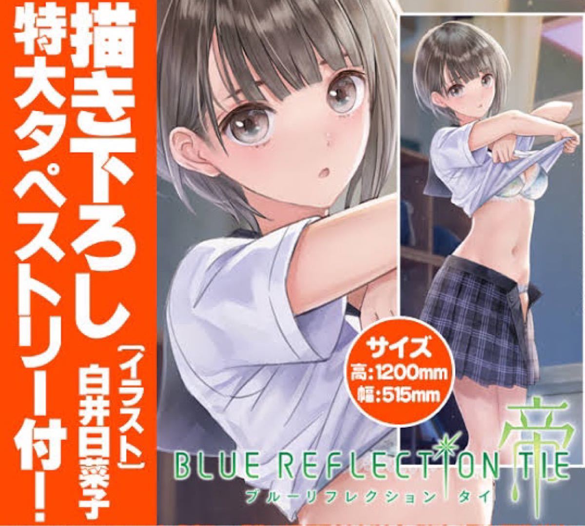 BLUE REFLECTION TIE/帝 トレーダー特典 描き下ろし特大タペストリー ブルーリフレクション 白井日菜子