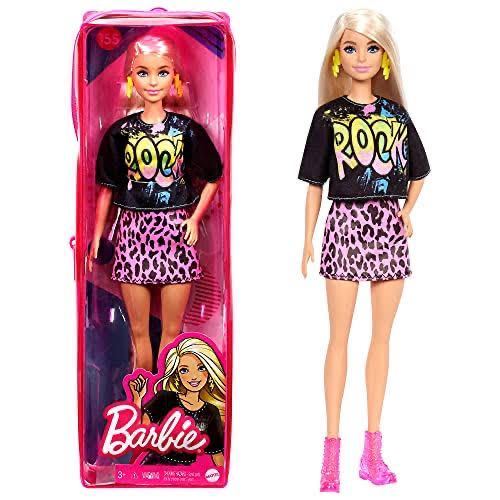 即決 新品 バービー 人形 2個セット ファッショニスタ ブラックTシャツ&パンツルック GRB50 GRB47 Barbie 専用収納ケース付 着せ替えドール_画像7