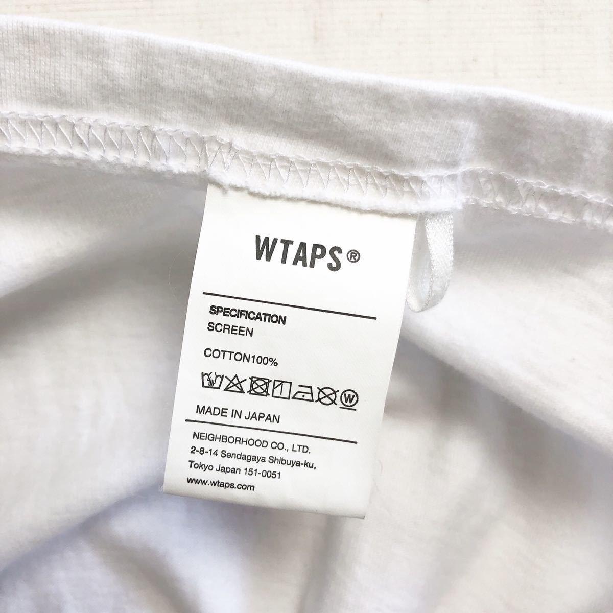 [ 良品 ] WTAPS ダブルタップス 20ss SYSTEM S/S ロゴ Tシャツ Lサイズ White 白