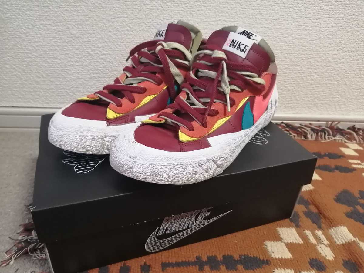 格安 27.5cm NIKE x sacai x KAWS BLAZER LOW TEAM RED US9.5 ナイキ