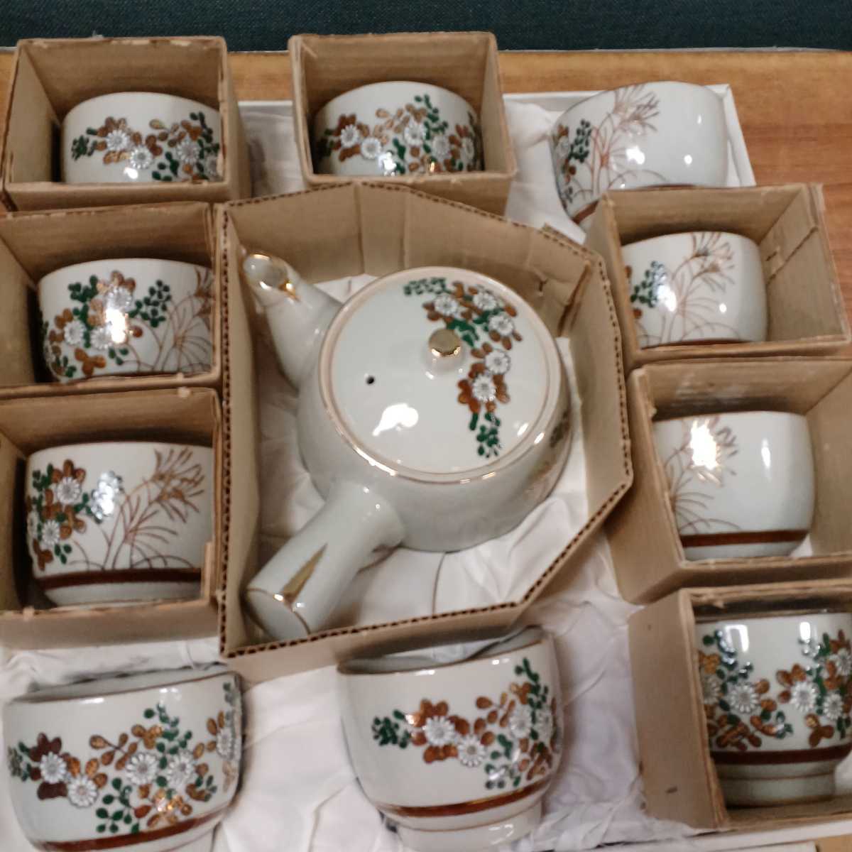 情熱セール 176 時代物 古美術品 茶器セット 急須1 庄三 九谷焼 湯呑蓋 販売の最低価格 時代物 湯呑蓋付4 九谷焼 庄三 古美術品 茶器セット 急須1 176 食器