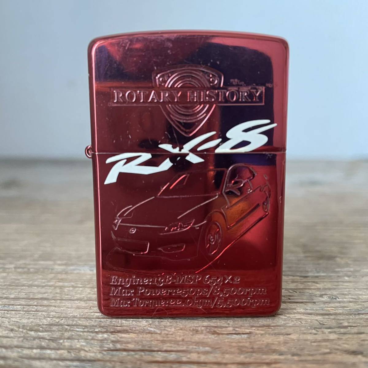 【美品】RX-8 マツダ ZIPPO ジッポー シリアルナンバー入り 赤 レッド