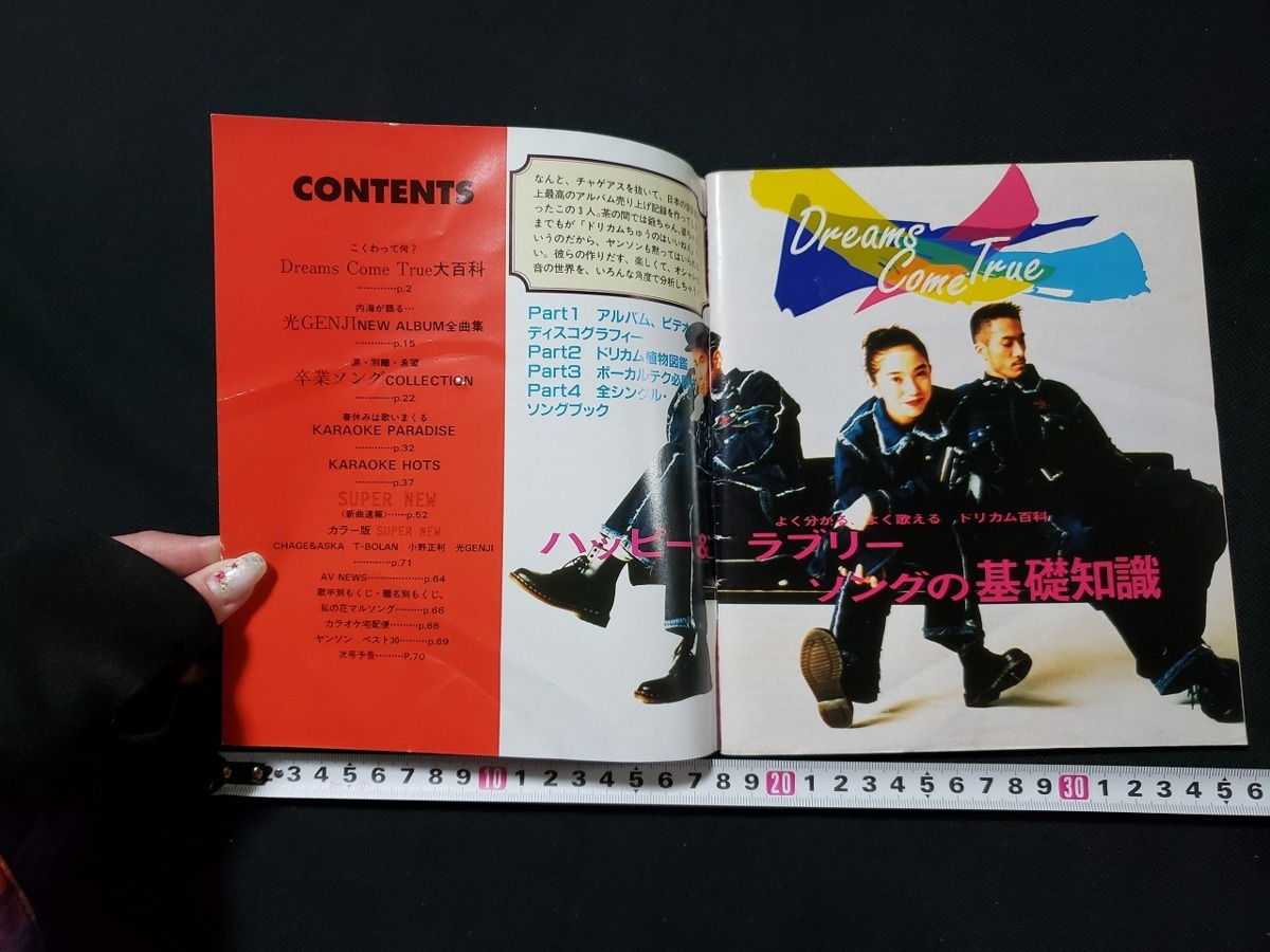 ｈ□　YOUNG SONG　ヤングソング　1993年4月号 明星付録　TOSHI　光GENJI　ドリカム　歌本　/A10_画像2