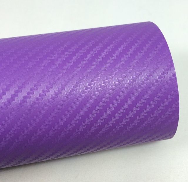 152×30cm パープル 高品質 3D カーボン ラッピング シート カーラッピング フィルム エアフリー エア抜き 伸縮 貼りやすい 紫 ムラサキ 色_画像1